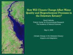 Climate Change in the Delaware Estuary