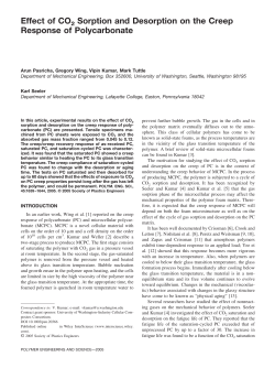 Effect of CO2 sorption and desorption on the creep response of