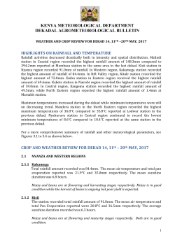 kenya meteorological department dekadal