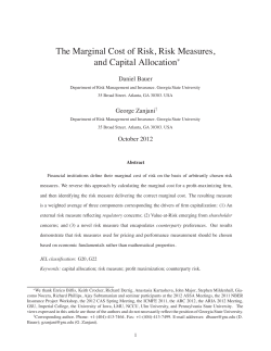 The Marginal Cost of Risk, Risk Measures, and Capital