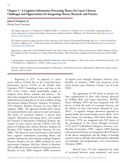 Chapter 5 - A Cognitive Information Processing Theory for Career