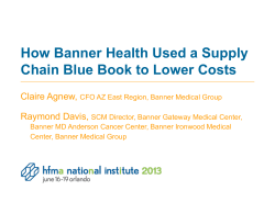How Banner Health Used a Supply Chain Blue Book to Lower Costs