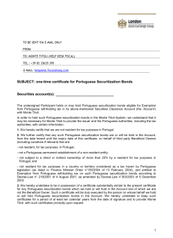 One Time Certificate for securitization bonds