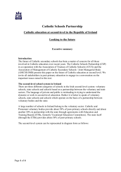 Catholic education at second-level in the Republic of Ireland