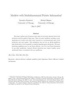 Markets with Multidimensional Private Information