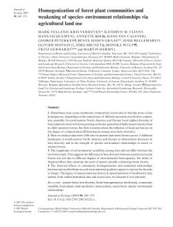 Homogenization of forest plant communities and