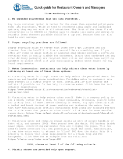 Quick guide for Restaurant Owners and Managers