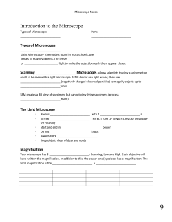 Microscope Notes