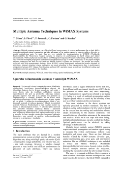 Multiple Antenna Techniques in WiMAX Systems