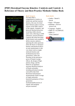Enzyme Kinetics: Catalysis and