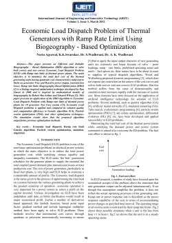 Economic Load Dispatch Problem of Thermal Generators with Ramp