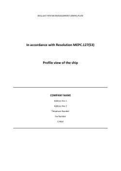 Ballast Water Management (BWM) Plan