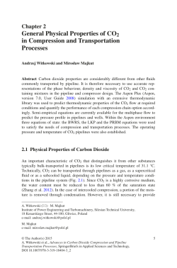 General Physical Properties of CO2 in Compression and