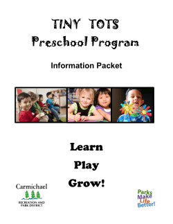 Learn Play Grow! TINY TOTS Preschool Program