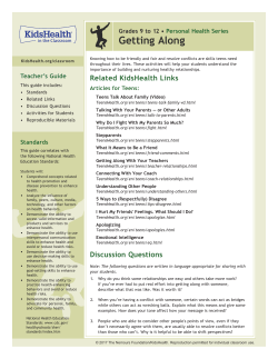 Getting Along - KidsHealth in the Classroom