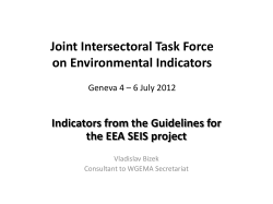 Joint Intersectoral Task Force on Envitonmental Indicators