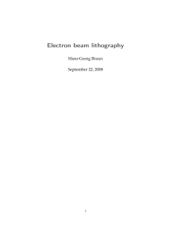 Electron beam lithography