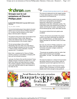 Environmental Groups Sue Chevron Phillips Over Texas Plant