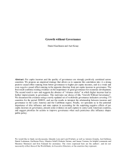 Growth without Governance