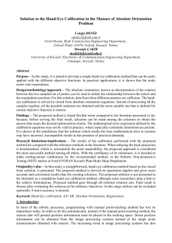 Solution to the Hand-Eye Calibration in the Manner of Absolute