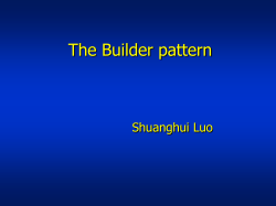 The Builder pattern