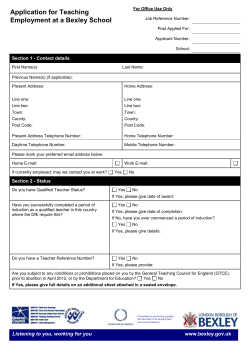 Application for Employment