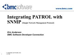 patrol snmp - BMC Communities