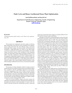 Flash Cycle and Binary Geothermal Power Plant Optimization