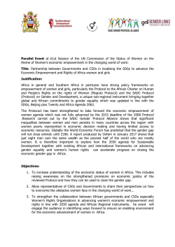 Parallel Event at 61st Session of the UN Commission of the Status of