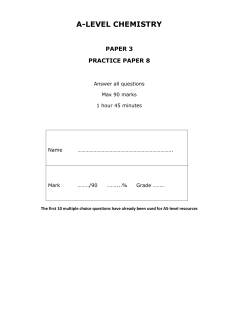 A-level Paper 3 Practice Paper 8 - A
