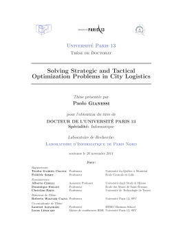 Solving Strategic and Tactical Optimization Problems in City Logistics