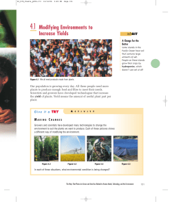 4.1 Modifying Environments to Increase Yields