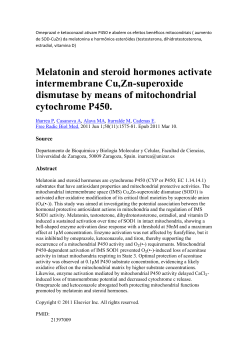 Melatonin and steroid hormones activate intermembrane Cu,Zn
