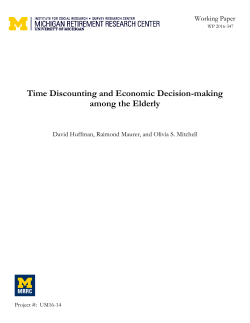 Time Discounting and Economic Decision