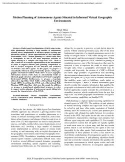 Motion Planning of Autonomous Agents Situated in