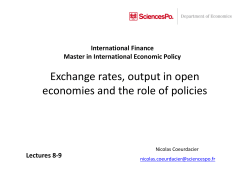 Exchange rates, output in open economies and the role of policies