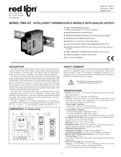 model itma dc - intelligent thermocouple module with analog output