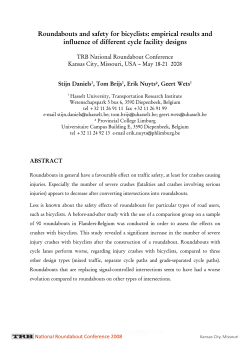 Roundabouts and safety for bicyclists: empirical results and