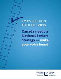 Canada needs a National Seniors Strategy &mdash; make your voice heard