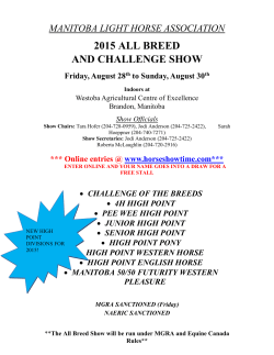 Word - Manitoba Light Horse Association