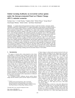 Global warming feedbacks on terrestrial carbon uptake under the