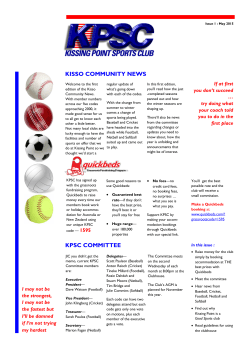 KPSC COMMITTEE KISSO COMMUNITY NEWS