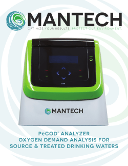 PeCOD&reg; Oxygen Demand Analysis for Source