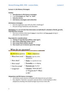 Lecture notes - Justin C. Bagley