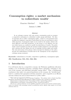 Consumption rights: a market mechanism to redistribute wealth