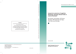 Long-term outcome of cognitive behaviour therapy clinical trials in