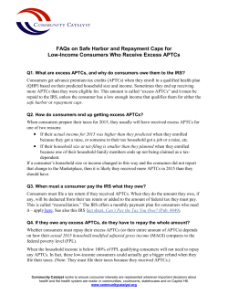 Fact Sheet on Safe Harbor and Repayment Caps