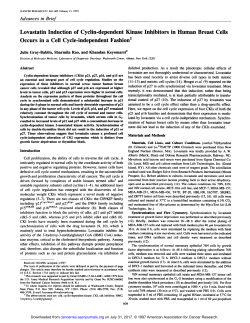 Lovastatin Induction of Cyclin-dependent Kinase