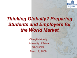 International Internships: Preparing Students for Careers as