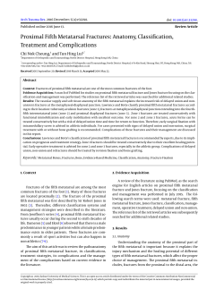 Proximal Fifth Metatarsal Fractures: Anatomy, Classification